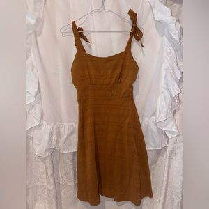 Burnt Orange/ Brown Dress w/ Tie Up Straps